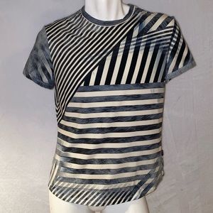 Just Cavalli | Mens Striped Navy/White Tee XXL